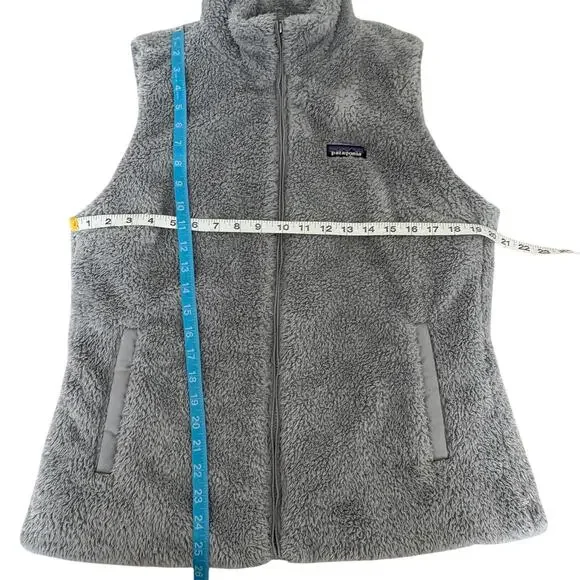 Patagonia Gray Fleece Vest Size Medium Zip Up  Cabincore  GORPCORE Scandigirl - Picture 9 of 10